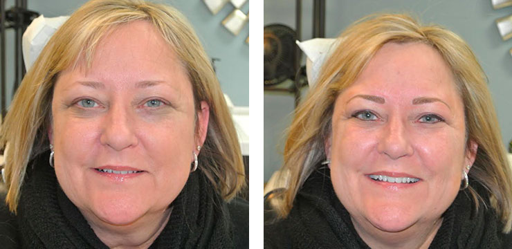 Before and After Photo - Permanent Cosmetics of Maryland